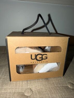 UGG Baby Walker Booties in Chestnut and Cream